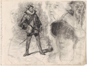 Soldat espagnol et quatre visages - James Ensor