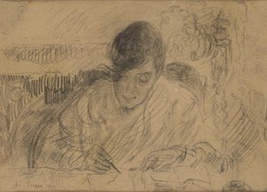 Femme écrivant une lettre (sœur d’Ensor) - James Ensor