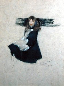 Petite fille en noir - James Ferrier Pryde