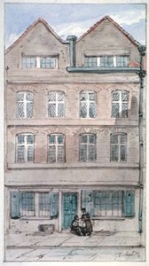 Vue du n°2 Blackhorse Alley, Fleet Street, Londres, 1850 - James Findlay