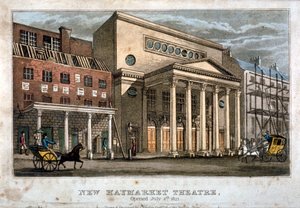 Vue du théâtre Haymarket, Westminster, Londres, 1821 - James Findlay