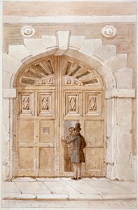 Vue des portes en bois datées de 1631, au n° 46 Lime Street, 1855 - James Findlay