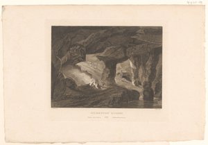 Gezicht op groeve van Gilmerton, bij Edinburgh Gilmerton Quarry
