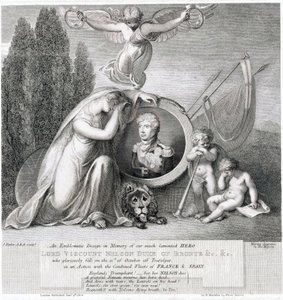 Dessin iconique en mémoire de notre défunt héros Lord Vicomte Horatio Nelson (1758-1805) - James Fittler