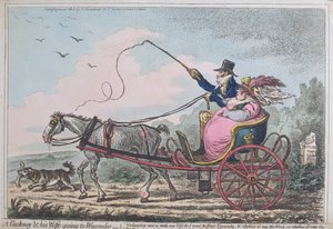 Un Cockney et sa femme allant à Wycombe, publié par Hannah Humphrey en 1805 - James Gillray