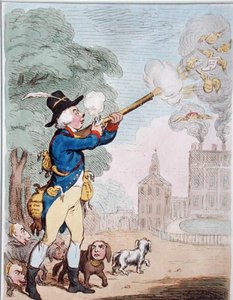Un Bon Coup, ou Billy-Ranger le Garde-Chasse dans un beau pays de chasse, publié par Hannah Humphrey en 1792 - James Gillray