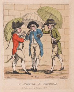 Une réunion de parapluies, publié en 1782 - James Gillray