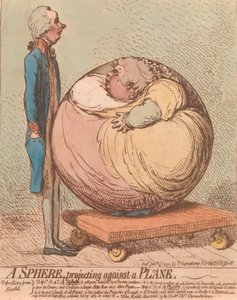 Une sphère, projetant contre un plan, 3 janvier 1792 - James Gillray