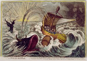 Une baignoire pour la baleine ! publié par Hannah Humphrey en 1806