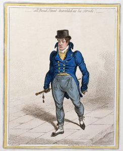 Toute Bond Street tremblait quand il marchait, publié par Hannah Humphrey, 1802
