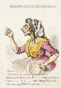 Éloquence de Billingsgate, publié par Hannah Humphrey en 1795 (détail)