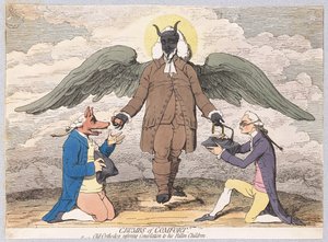 Miettes de réconfort, ou Vieux Orthodoxe restaurant la consolation à ses enfants déchus, pub. 1782 - James Gillray