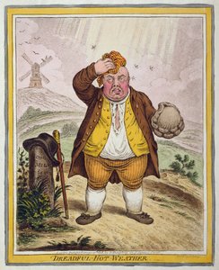 Temps affreusement chaud, publié par Hannah Humphrey en 1808 - James Gillray