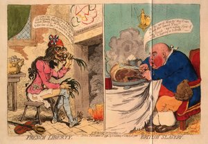 Liberté Française. Esclavage Britannique, 1792 - James Gillray
