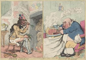 Liberté française. Esclavage britannique, 21 décembre 1792 - James Gillray