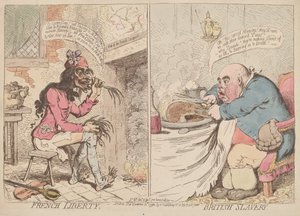Liberté française et esclavage britannique - James Gillray