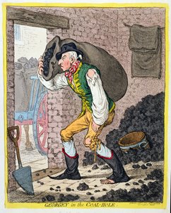 Georgey dans le trou à charbon, publié par Hannah Humphrey en 1801