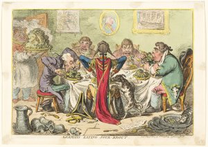 Allemands mangeant de la choucroute - James Gillray
