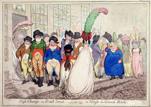 High Change in Bond Street, ou La Politesse du Grande Monde, publié par Hannah Humphrey en 1796