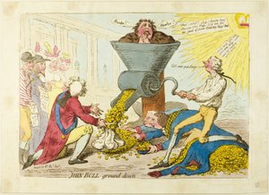 John Bull au sol - James Gillray