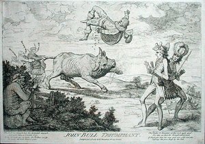 John Bull triomphant, publié par William Humphrey en 1780