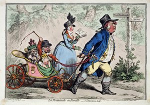 La promenade en famille - James Gillray