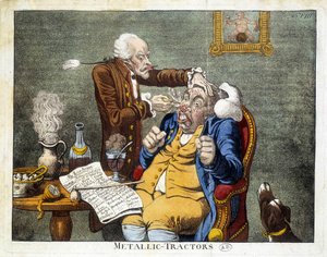 Homme se faisant enlever les boutons du visage - James Gillray