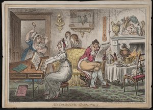Harmoniques matrimoniales, publié par Hannah Humphrey, 1805 - James Gillray