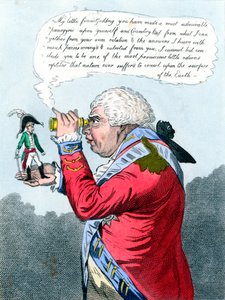 Napoléon et le roi George III comme Gulliver et le roi de Brobdingnag - James Gillray
