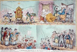 Pétitions patriotiques sur la convention, publié par Hannah Humphrey - James Gillray