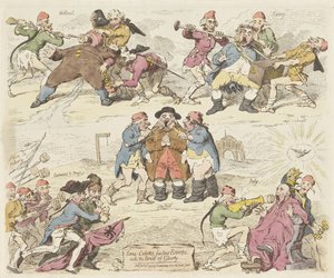 Sansculotten voeden Europa met het brood van de vrijheid, 1793 - James Gillray