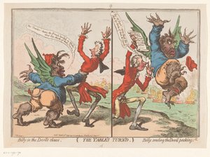 Caricature de William Pitt et Charles Fox, 1797 - James Gillray