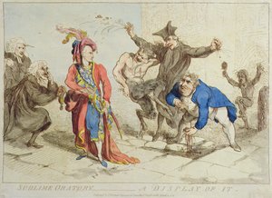 Oration sublime : une démonstration - James Gillray