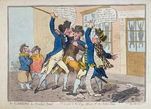 La Canne à Conduit Street, publié par Hannah Humphrey en 1796