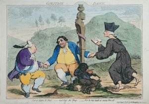 La Danse de la Coalition, publiée par William Humphrey en 1783 (eau-forte coloriée à la main) - James Gillray