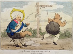 La bouilloire huant le potage, publié par P.J. Leatherhead en 1782