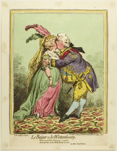 Le baiser de Würtemberg - James Gillray