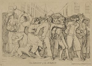 La Liberté du Sujet, publié le 15 octobre 1779 - James Gillray