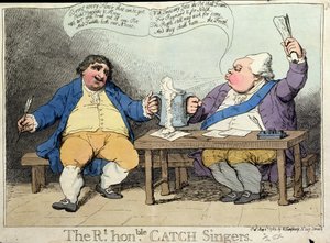 Les chanteurs de Catch, publié par William Humphrey en 1783