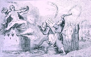La guerre théâtrale, publié par S.W. Fores en 1787