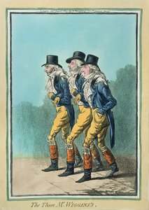 Les Trois Mr Wiggins, publié par Hannah Humphrey en 1803