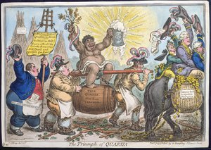 Le Triomphe de Quassia, publié par Hannah Humphrey en 1806 - James Gillray