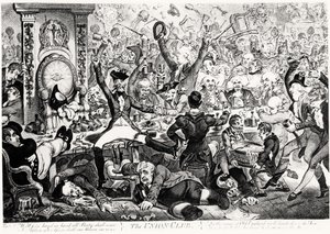 Le Union Club, 1801 (gravure en couleur) - James Gillray