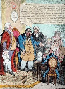 Le patriote épuisé, ou Le dernier discours mourant du représentant de Westminster à la réunion anniversaire du 10 octobre 1800, tenue à la taverne Shakespeare - James Gillray