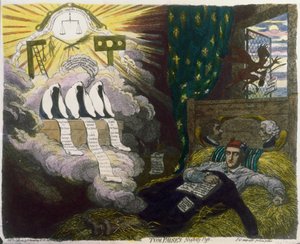 La peste nocturne de Tom Paine, publiée par Hannah Humphrey - James Gillray