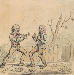 Deux hommes en bagarre - James Gillray