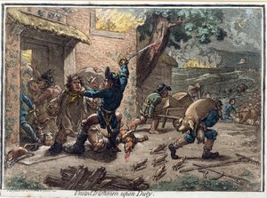 Les Irlandais Unis en Service, publié par Hannah Humphrey en 1798 - James Gillray