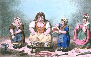 Vénus habillée par les Grâces, publié par Hannah Humphrey en 1800 - James Gillray