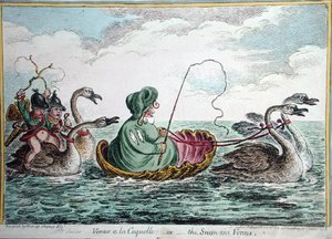 Vénus à la Coquelle, ou La Vénus du Lac des Cygnes, publié par Hannah Humphrey en 1809 - James Gillray
