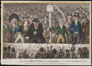 Vue des tribunes à Covent Garden – voir. L